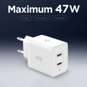 Spigen Essential EE472EU 2xUSB-C Network Charger 47W White