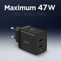 Spigen Essential EE472EU 2xUSB-C Network Charger 47W Black