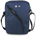 BMW Nylon Pockets&Metal Logo Bag 8" navy blue