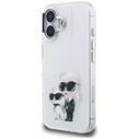 Karl Lagerfeld IML Aquarelle Karl & Choupette & Logo Apple iPhone 16 white