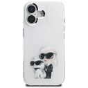 Karl Lagerfeld IML Aquarelle Karl & Choupette & Logo Apple iPhone 16 white