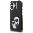Karl Lagerfeld IML Aquarelle Karl & Choupette & Logo Apple iPhone 16 black