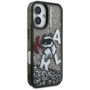 Karl Lagerfeld Liquid Glitter Choupette Logo Apple iPhone 16 black