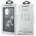 Karl Lagerfeld Liquid Glitter Choupette Logo Apple iPhone 16 black