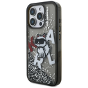 Karl Lagerfeld Liquid Glitter Choupette Logo Apple iPhone 16 Pro Max black
