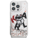 Karl Lagerfeld Liquid Glitter Choupette Logo Apple iPhone 16 Pro Max clear