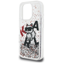 Karl Lagerfeld Liquid Glitter Choupette Logo Apple iPhone 16 Pro clear