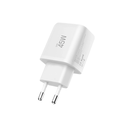 Tech-Protect NNC45W-GAN USB-A, USB-C Network Charger PD 45W / QC3.0 + USB-C / Lightning Cable White