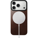 NOMAD Magnetic Leather Back Apple iPhone 17 Pro MagSafe, Horween leather (rustic brown)