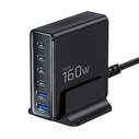 Tech-Protect DC160W-GAN 6-port Desktop Charger PD 160W / QC3.0 Black