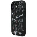 Karl Lagerfeld Grained Pattern & Logo MagSafe Apple iPhone 16 black
