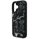 Karl Lagerfeld Grained Pattern & Logo MagSafe Apple iPhone 16 black