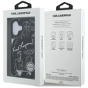 Karl Lagerfeld Grained Pattern & Logo MagSafe Apple iPhone 16 black