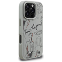 Karl Lagerfeld Grained Pattern & Logo MagSafe Apple iPhone 16 Pro Max gray
