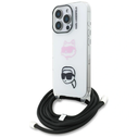 Karl Lagerfeld IML Crossbody Karl&Choupette Head Apple iPhone 16 Pro Max white