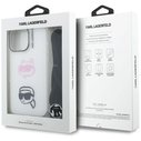 Karl Lagerfeld IML Crossbody Karl&Choupette Head Apple iPhone 16 Pro Max white