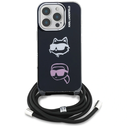 Karl Lagerfeld IML Crossbody Karl&Choupette Head Apple iPhone 16 Pro Max black