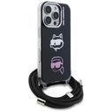 Karl Lagerfeld IML Crossbody Karl&Choupette Head Apple iPhone 16 Pro Max black