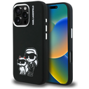 Karl Lagerfeld Silicone Karl&Choupette Sketch MagSafe Apple iPhone 16 Pro Max black