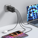 Tech-Protect NC240W-GAN 4-port Network Charger PD 240W / QC3.0 Black