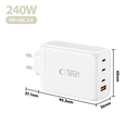 Tech-Protect NC240W-GAN 4-port Network Charger PD 240W / QC3.0 White