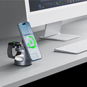 Tech-Protect QI2.2-25W-A48 3in1 Magnetic MagSafe Wireless Charger Dark Grey