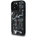 Karl Lagerfeld Grained Pattern & Logo MagSafe Apple iPhone 16 Pro Max black