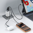 Wall charger Tech-Protect NCA65W-GAN USB-A, 2xUSB-C Network Charger PD 65W / QC3.0 White