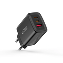 Wall charger Tech-Protect NCA65W-GAN USB-A, 2xUSB-C Network Charger PD 65W / QC3.0 Black