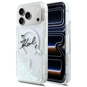 Karl Lagerfeld Liquid Glitter Karl Script Logo MagSafe Apple iPhone 17 Pro Max clear