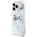 Karl Lagerfeld Liquid Glitter Karl Script Logo MagSafe Apple iPhone 17 Pro Max clear