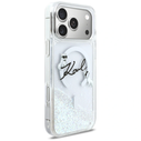 Karl Lagerfeld Liquid Glitter Karl Script Logo MagSafe Apple iPhone 17 Pro Max clear