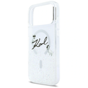 Karl Lagerfeld Liquid Glitter Karl Script Logo MagSafe Apple iPhone 17 Pro Max clear