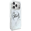 Karl Lagerfeld Liquid Glitter Karl Script Logo MagSafe Apple iPhone 17 Pro clear