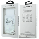 Karl Lagerfeld Liquid Glitter Karl Script Logo MagSafe Apple iPhone 17 Pro clear