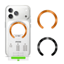 Tech-Protect MMP-210 Magnetic MagSafe Ring Black & Cosmic Orange [2 PACK]