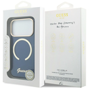 Guess IML Script Metal MagSafe Apple iPhone 17 Pro blue