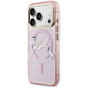 Karl Lagerfeld IML Choupettes Karl Script Logo MagSafe Apple iPhone 17 Pro pink