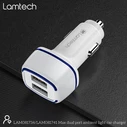 Φορτιστής Αυτοκινήτου Lamtech 2xUSB 2,4A for MOBILE PHONES WHITE