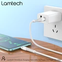Καλώδιo USB Lamtech HQ UNBREAKABLE Type-C to Type-C WHITE 2M