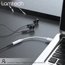 Αντάπτορας USB Lamtech Type-C Audio JACK 3,5mm WHITE