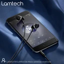 Handsfree Ακουστικά Lamtech FASHIONABLE 3,5mm EARPHONES Black