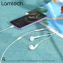 Handsfree Ακουστικά Lamtech Lightning With Microphone WHITE