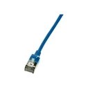 Καλώδιο Δικτύου LogiLink SlimLine - patch cable - 1 m - blue, RAL 5015