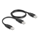 Καλώδιο Usb Delock Σε 2x Usb 80000 480mbps 70cm Μαύρο