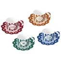 Bialetti Candyland Σετ 4 τεμ. φλιτζάνια με πιατάκια 80 ml μπλε