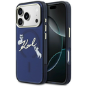 Karl Lagerfeld IML Choupettes Karl Script Logo MagSafe Apple iPhone 17 Pro Max blue