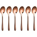 Μαχαιροπίρουνα Sambonet Taste PVD σετ 6 κουταλάκια espresso ανοξείδωτο ατσάλι copper 12 cm