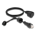 Καλώδιο Δικτύου Delock 80166 Cat 6 Stp Με Καπάκι Ip68 1m Μαύρο