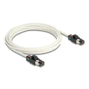 Καλώδιο Δικτύου Delock 80171 Cat6a S/Ftp Περιστρεφόμενα Clips 3m Λευκό